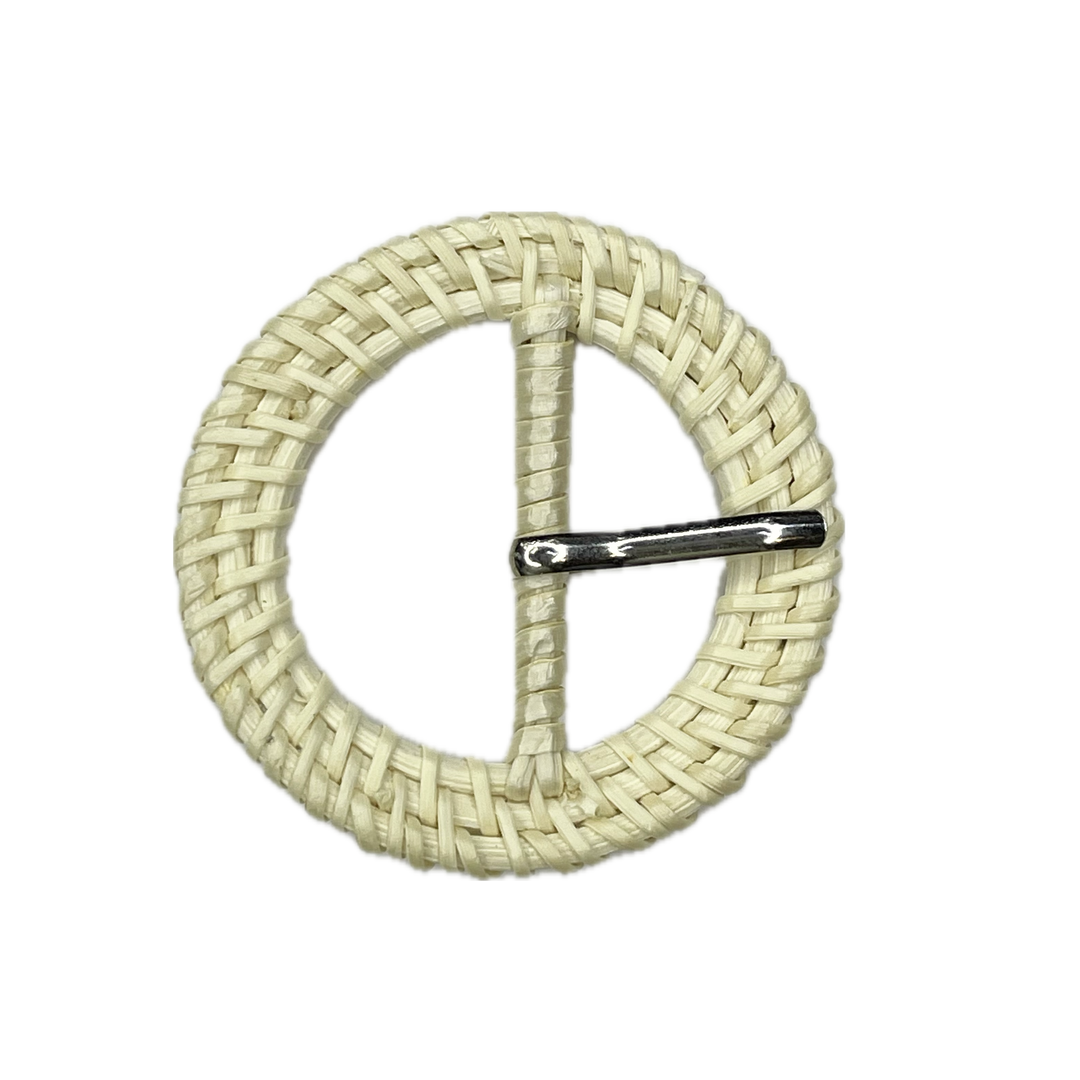 Prong Woven Wonder Raffia buckle for Versatile Fashion Picks