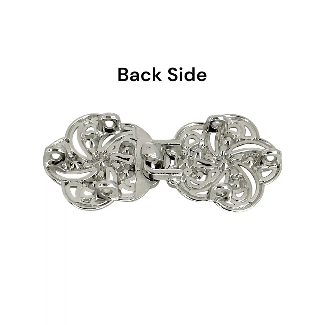 Floral Rhinestone Frog Closure Buttons