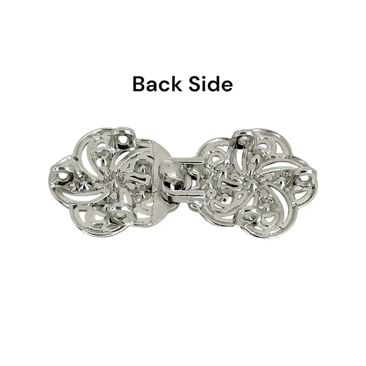 Floral Rhinestone Frog Closure Buttons