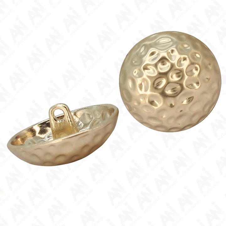 Hammered Design Metal Button for Clothing