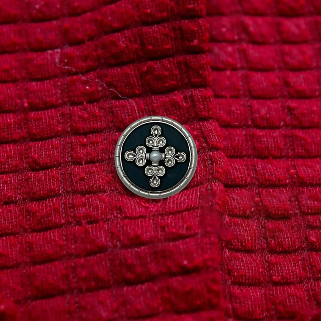 Elegant Pearl Metal Buttons for Clothing | 18mm(28L) & 23mm(36L)