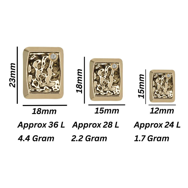 Square Jewel Buttons | 15mm(24L), 18mm(28L) & 23mm(36L)