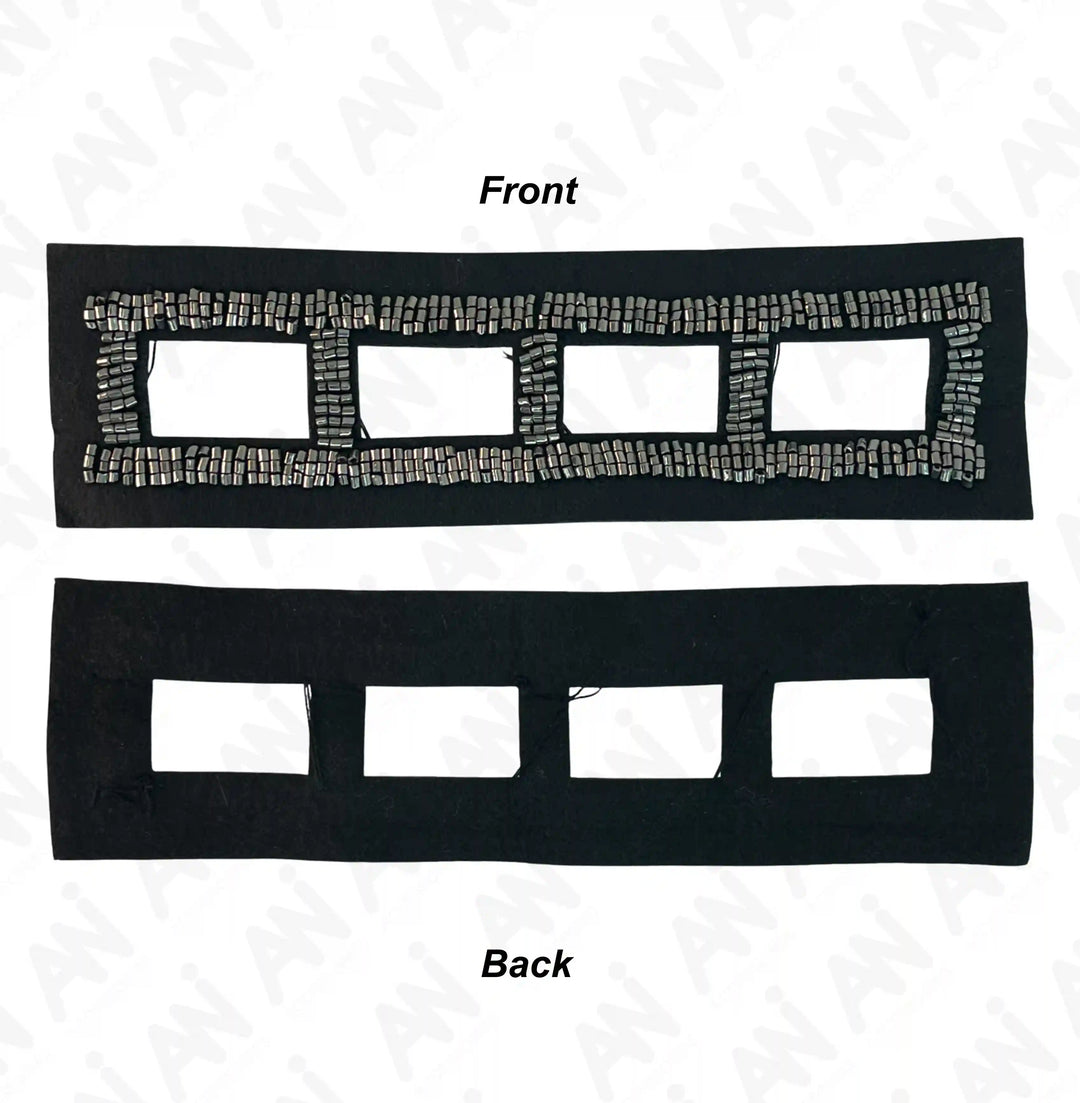 Beaded V-Neckline Applique