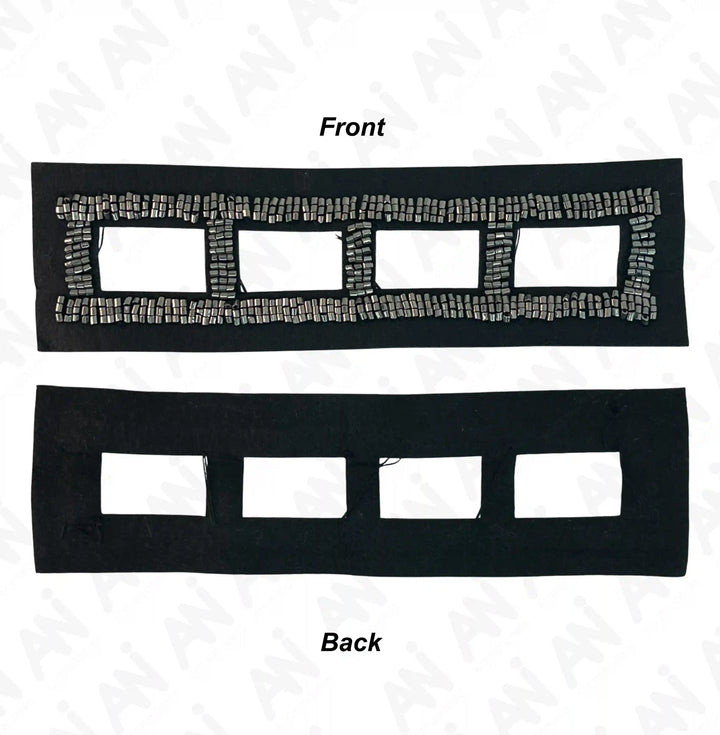 Beaded V-Neckline Applique