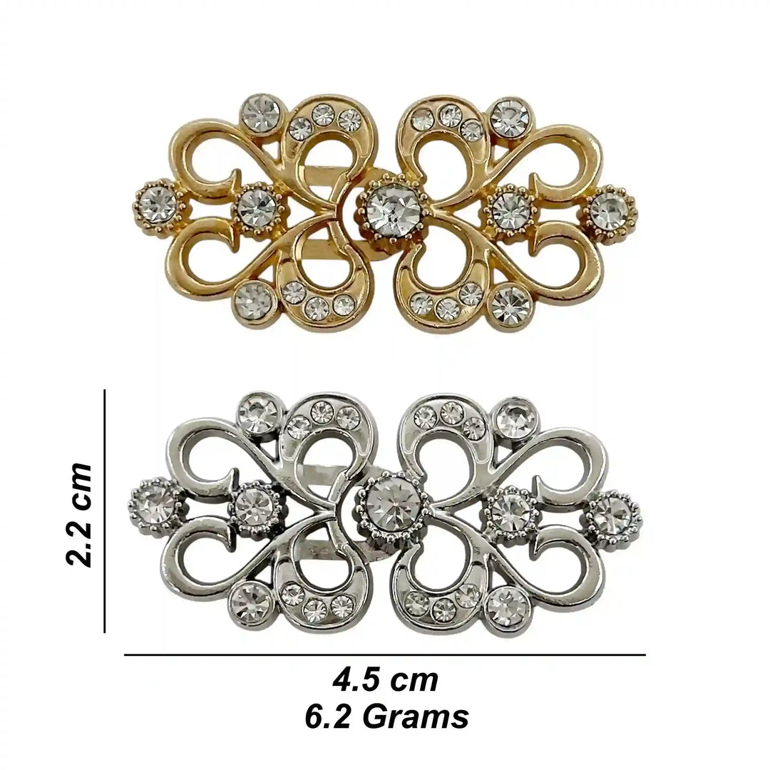 Swarovski-Style Crystal Frog Closure Buttons