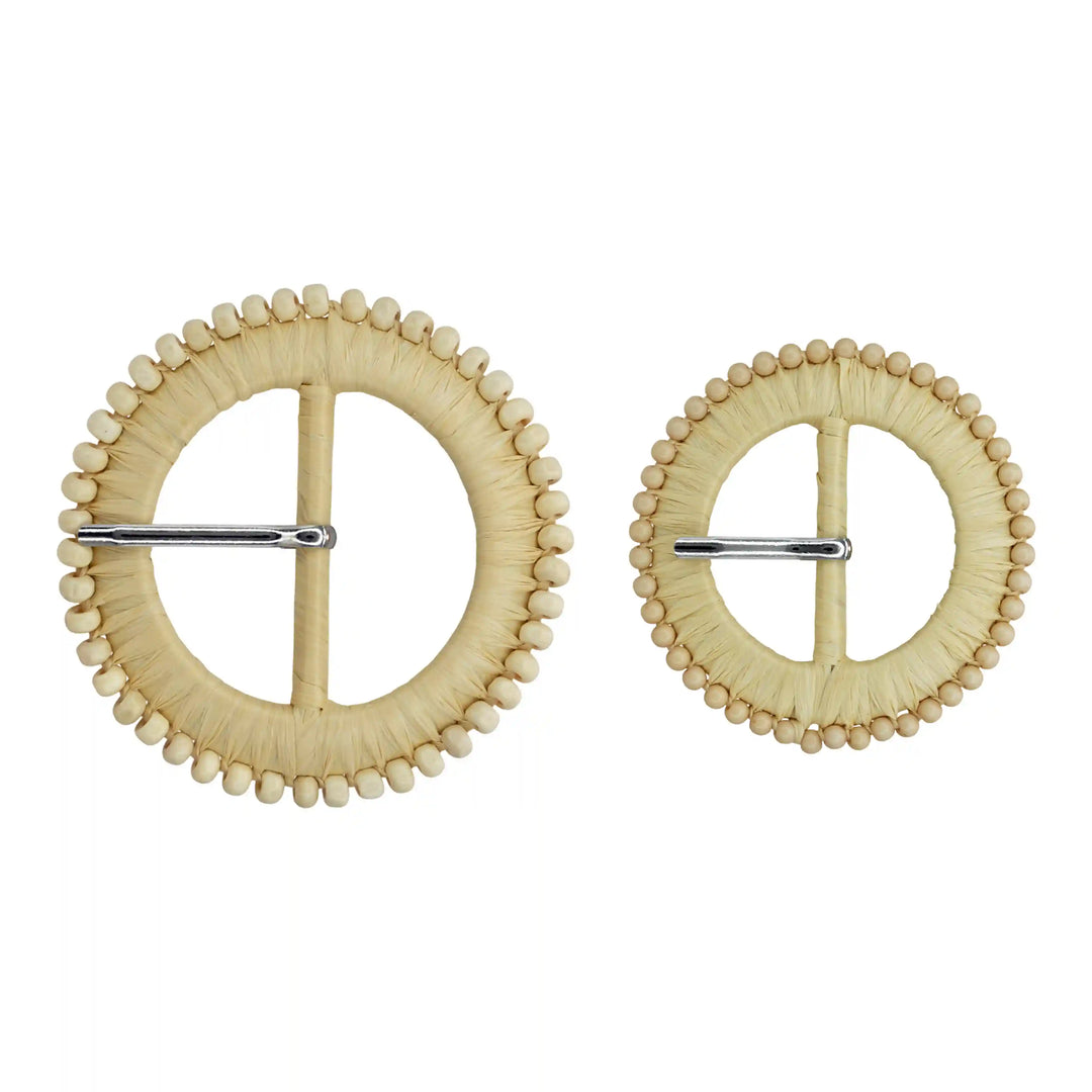 Artisan Boho Aesthetic Raffia Buckle