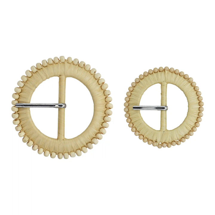 Artisan Boho Aesthetic Raffia Buckle