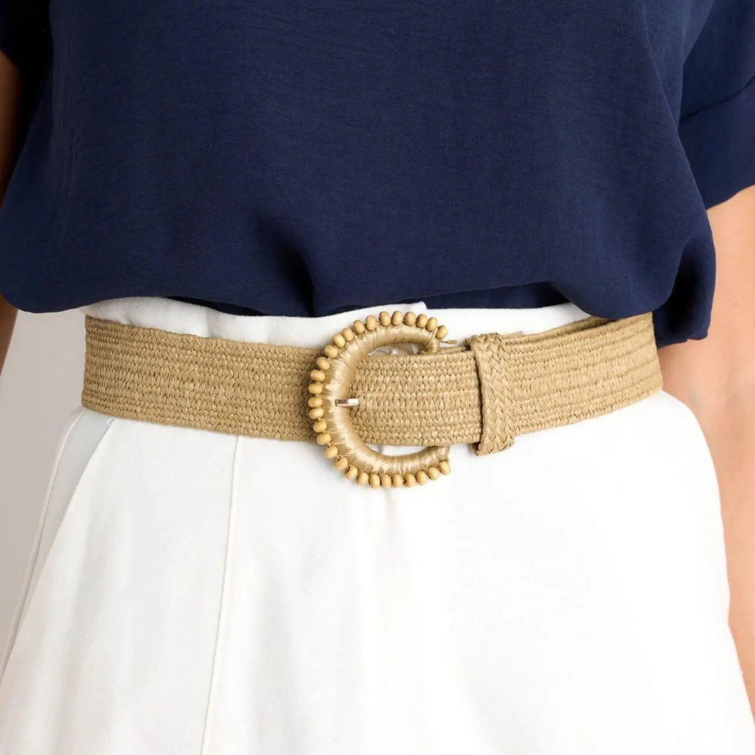 D-Shaped Designer Raffia Buckle | 2.7 inches & 2.9 inches