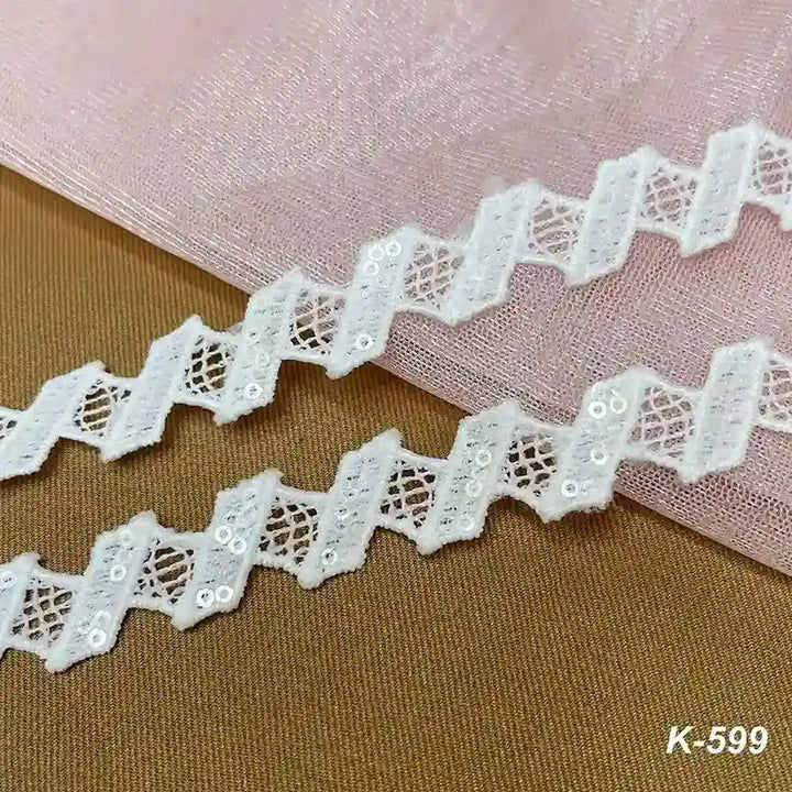 Zig Zag Sequins Lace | K-599