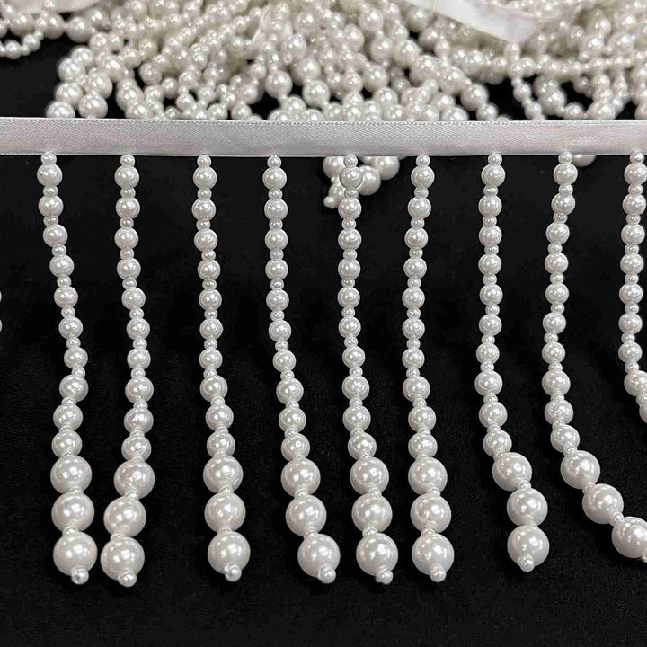 Premium Pearl Tassel Lace Trim