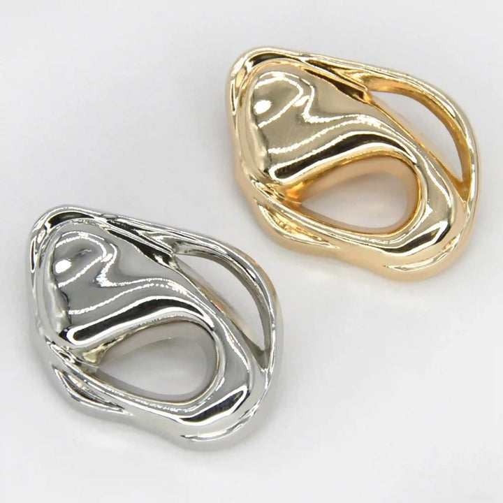 Melted Design Metal Button | 33mm & 27mm