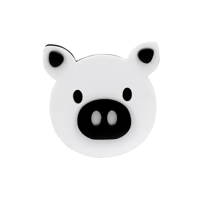 White piggy Brooch