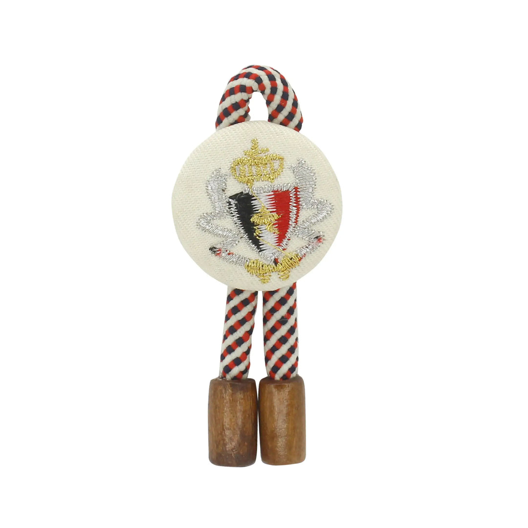 Tricolor Shield Tassel Style Pin