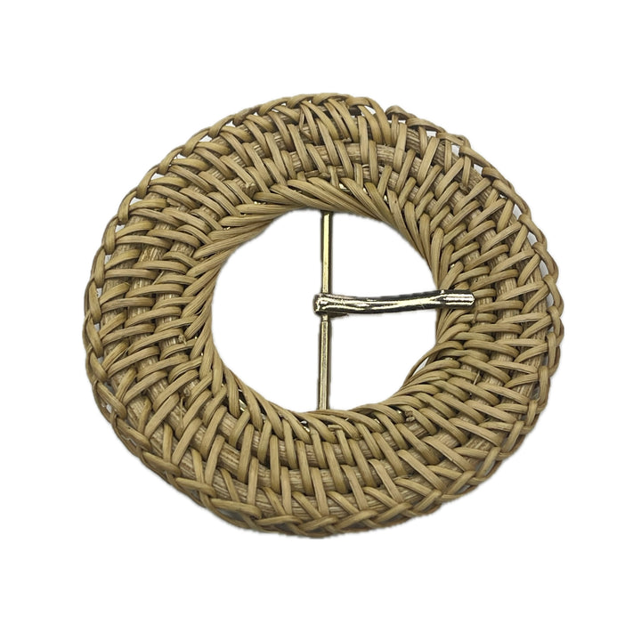 Prong Rattan Circle Buckle for Clothing Accessories