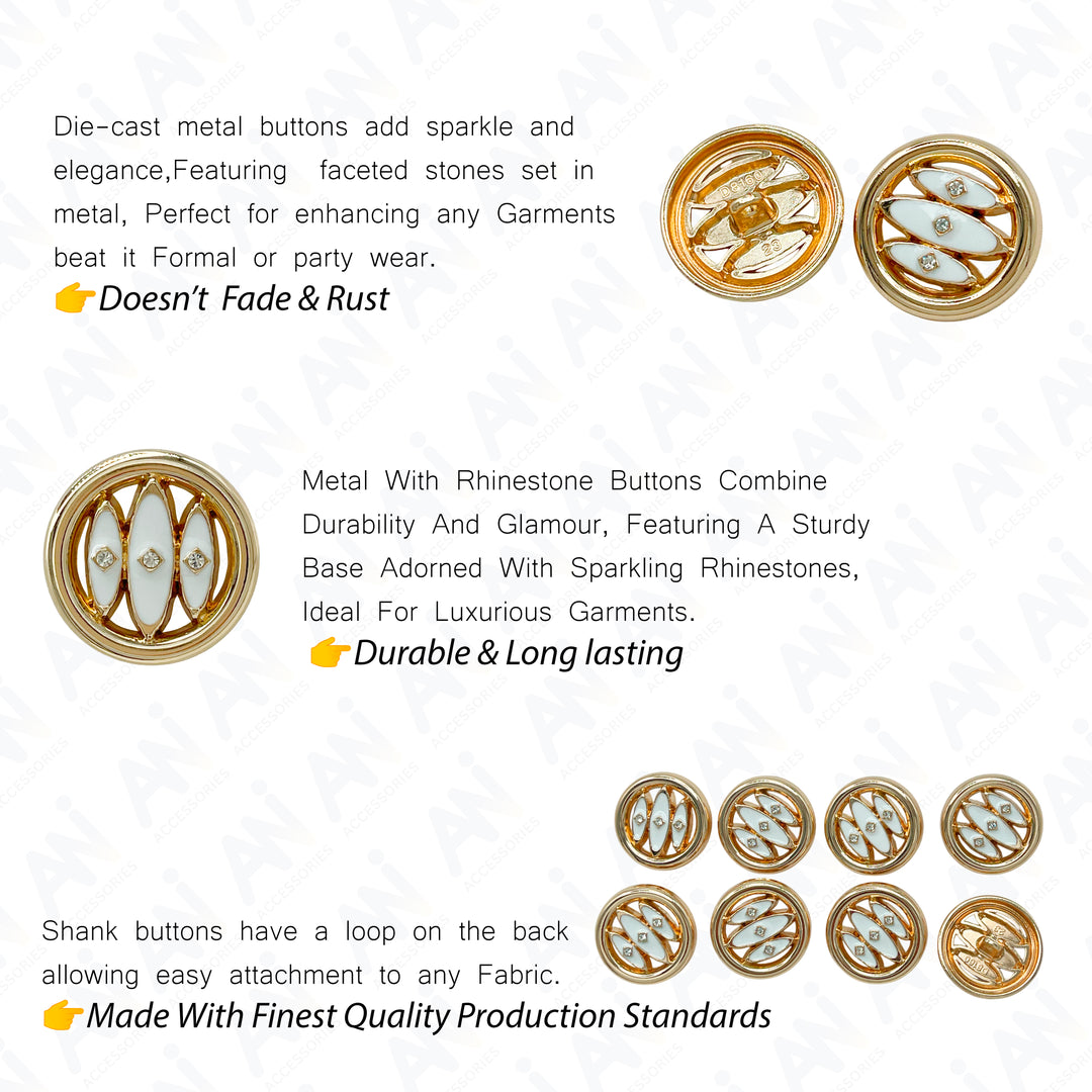 Inlay Design Metal Buttons