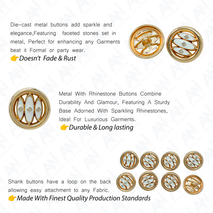 Inlay Design Metal Buttons