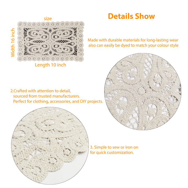 Rectangular Crochet Doily Patch