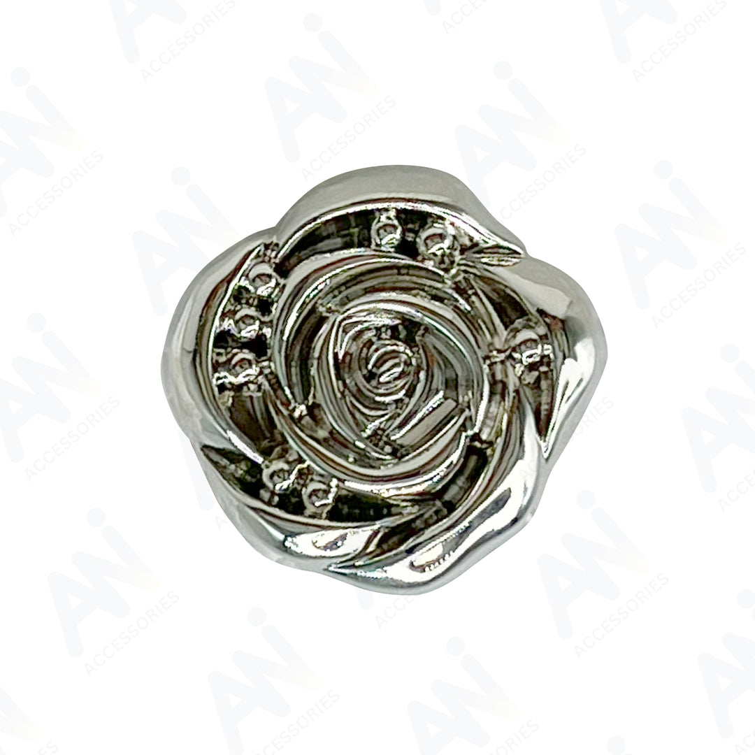 Decorative Rose Metal Buttons