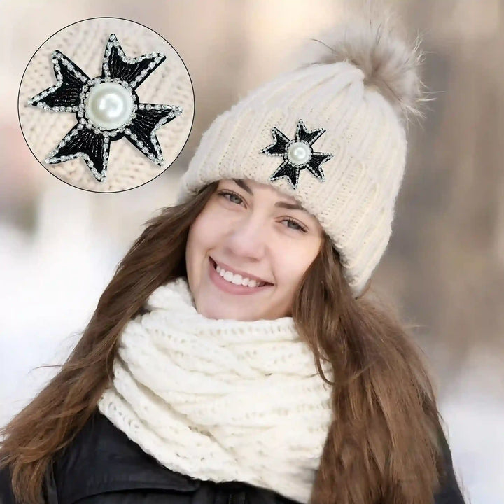 Pearl Cross Applique Patch