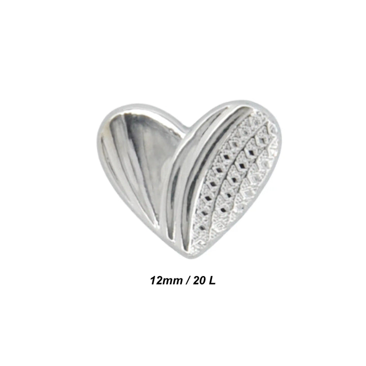 Heart Shape Metal Shirt Buttons