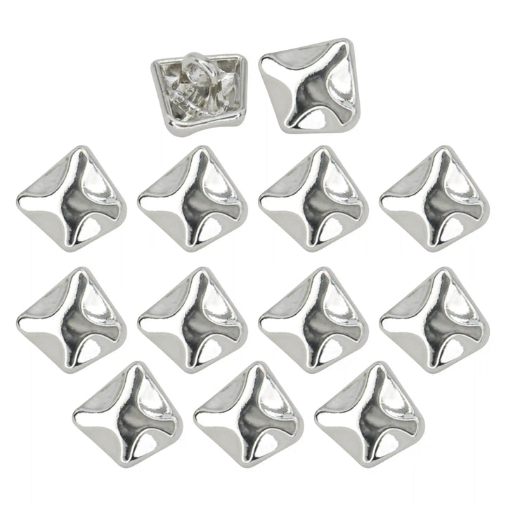 Rounded Square Metal Buttons