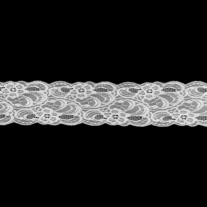 White Floral Nylon Lace SKU-113