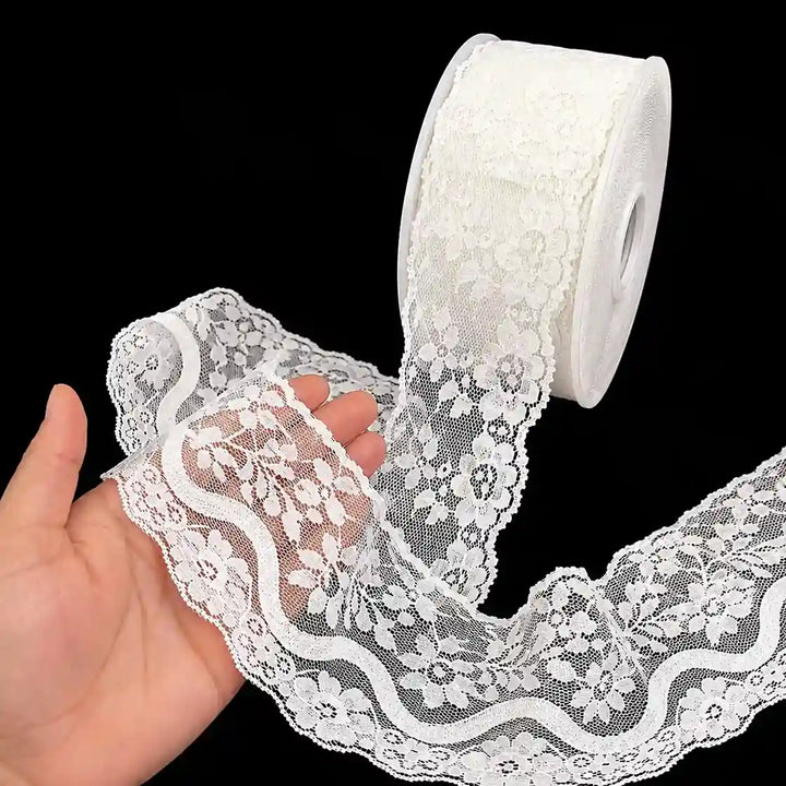 White Wavy Floral Lace | SKU-161