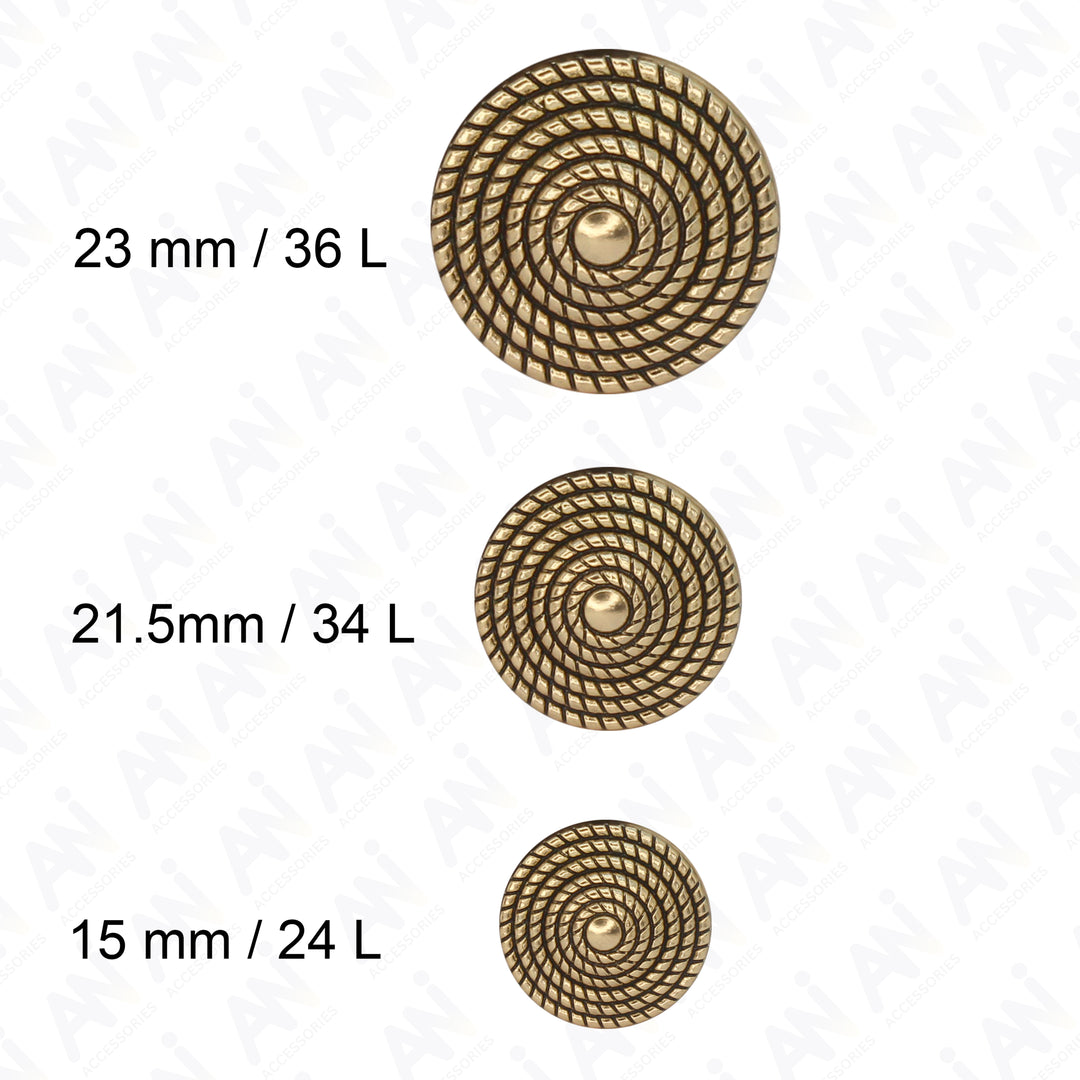 Textured Dome Metal Buttons