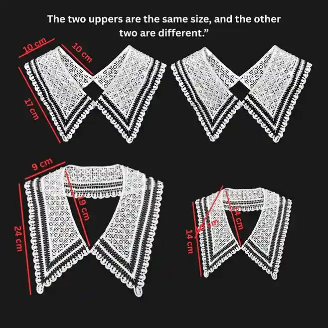 Lace Applique Detachable Collar for Adult & Kids
