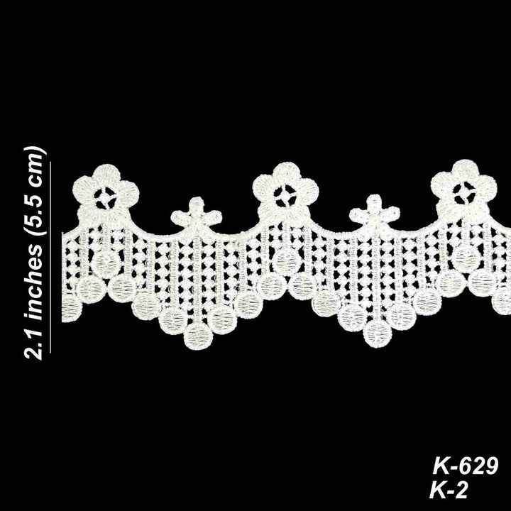Triangle Shape Floral Cutwork Lace | SKU-K-2/629