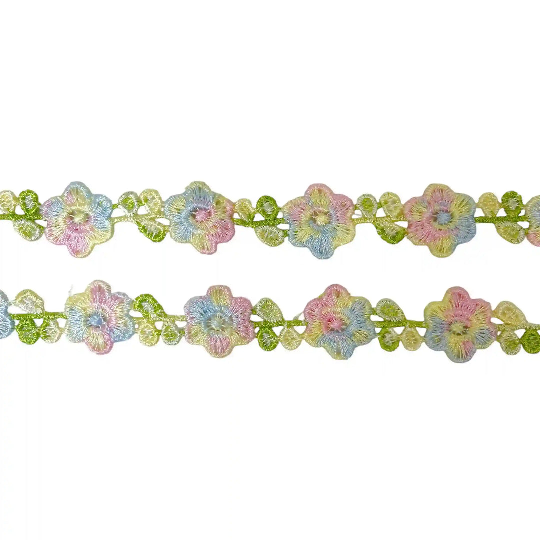 Multicolor Floral Embroidered Lace