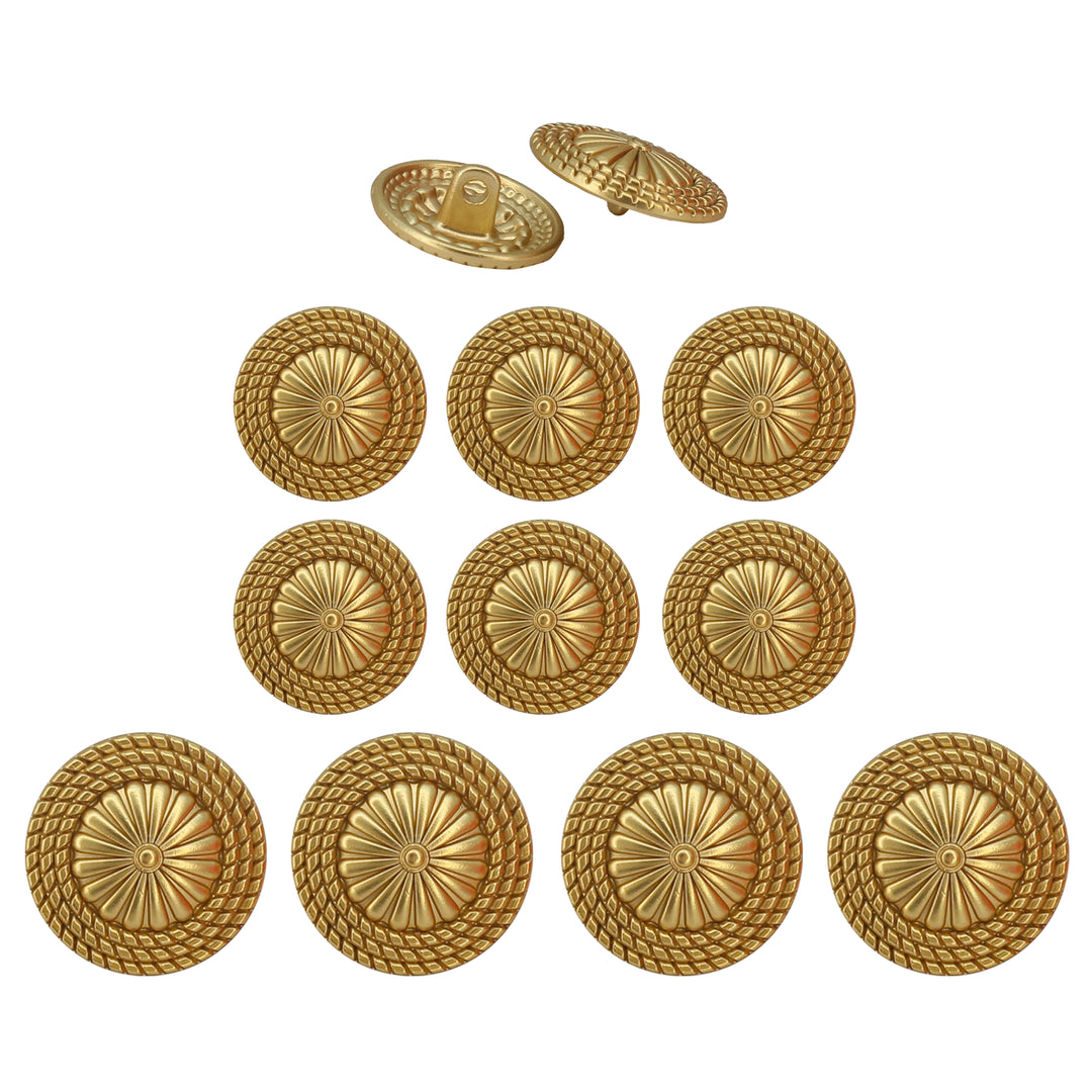 Floral Center Metal Buttons