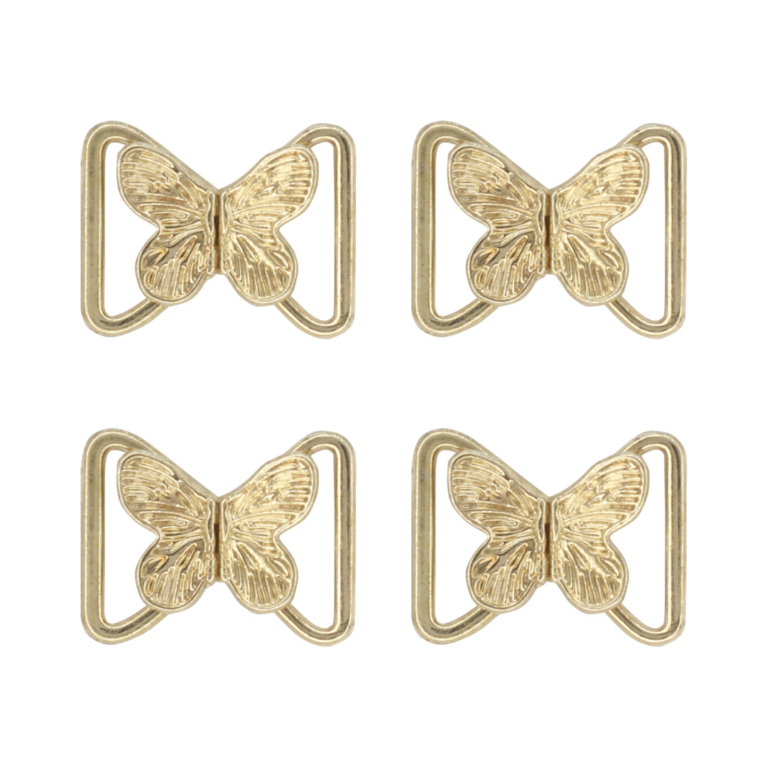 Bow gilded butterfly fasteners Frog closure metal button