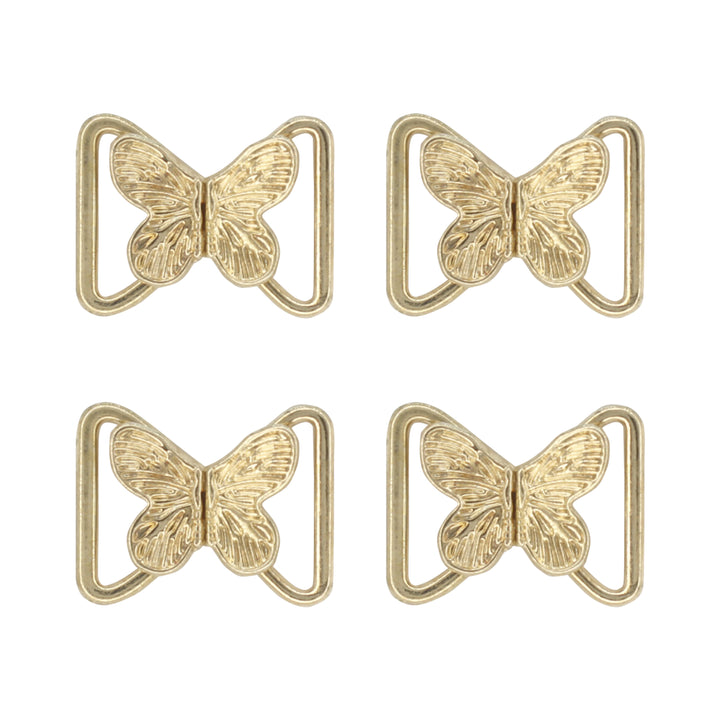 Bow gilded butterfly fasteners Frog closure metal button