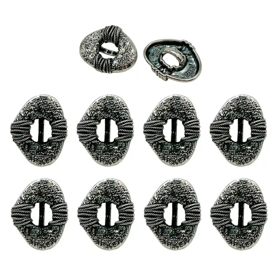 Rope Design Metal Button for DIY Projects | 18mm(28L) & 23mm(36L)