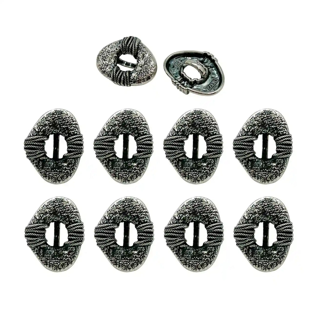 Rope Design Metal Button for DIY Projects | 18mm(28L) & 23mm(36L)