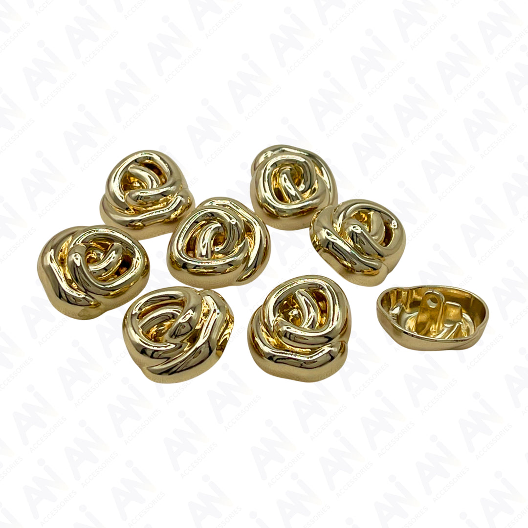 Floral Style Button for Clothing and Accessories