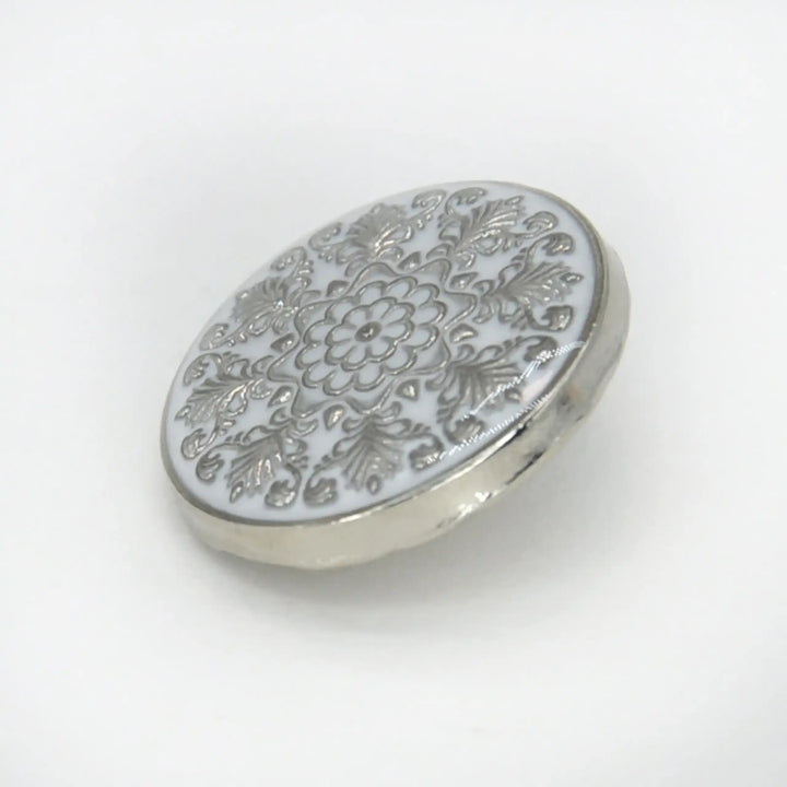 Royal Floral Metal Button | 21mm(34L) & 18mm(28L)