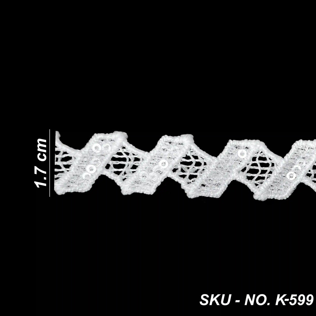 Zig Zag Sequins Lace | K-599