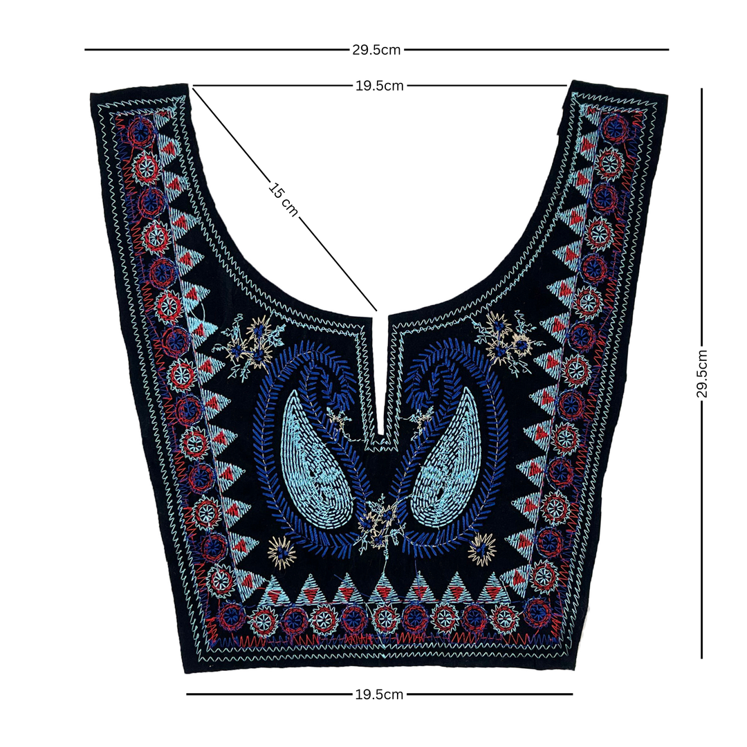 Prestigious paisley paradise neckline