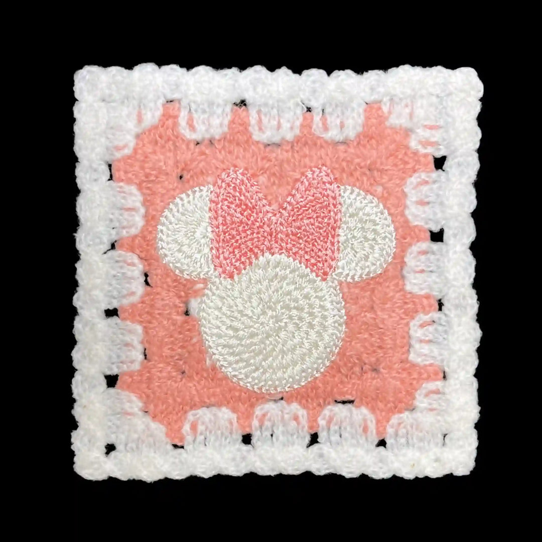 Teddy Bow Crochet Patch