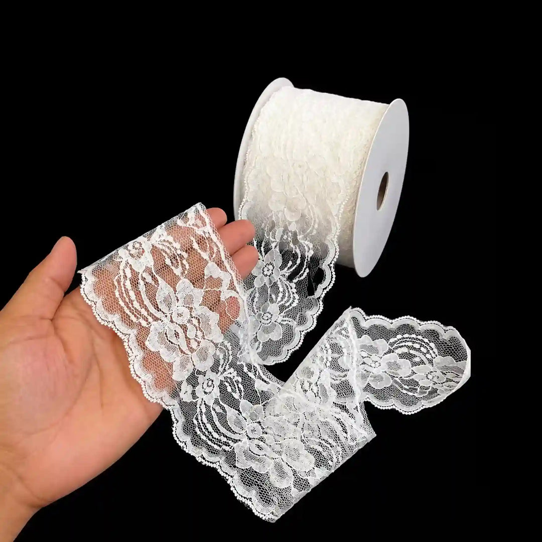 Delicate Floral Petal Pattern Lace Trim | SKU-118