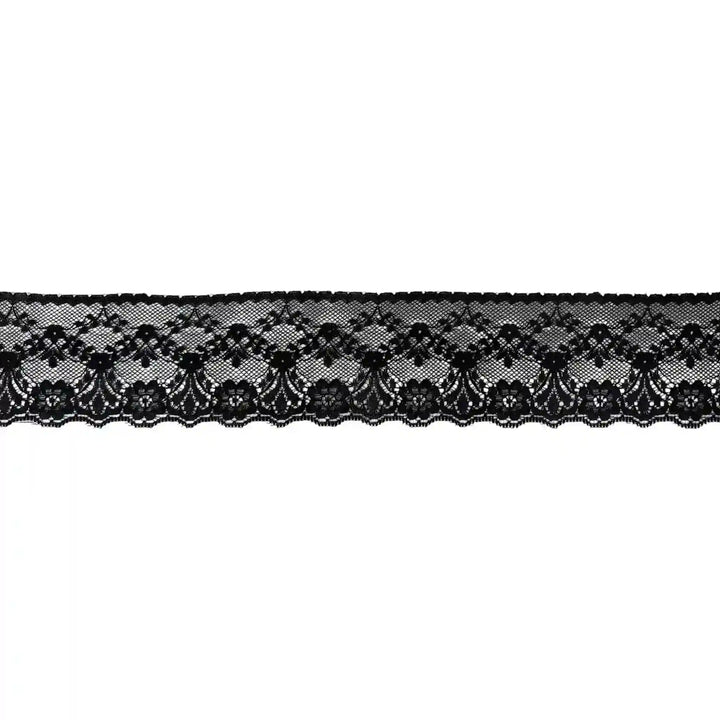 Black Elegant Floral Lace | 5 Meters | SKU-B50