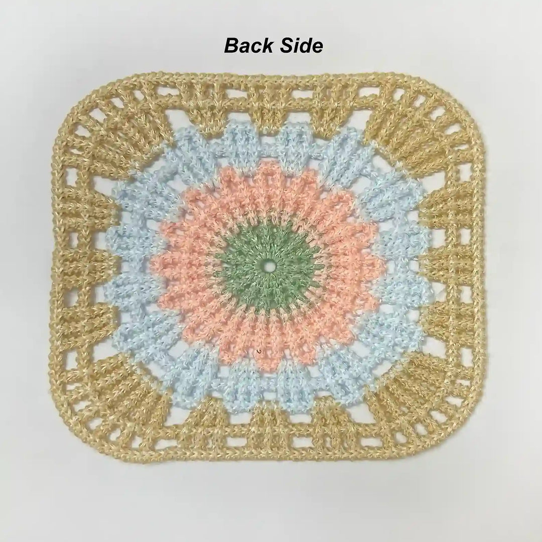 Big Size Sunburst Granny Square Crochet Patch | 2pc