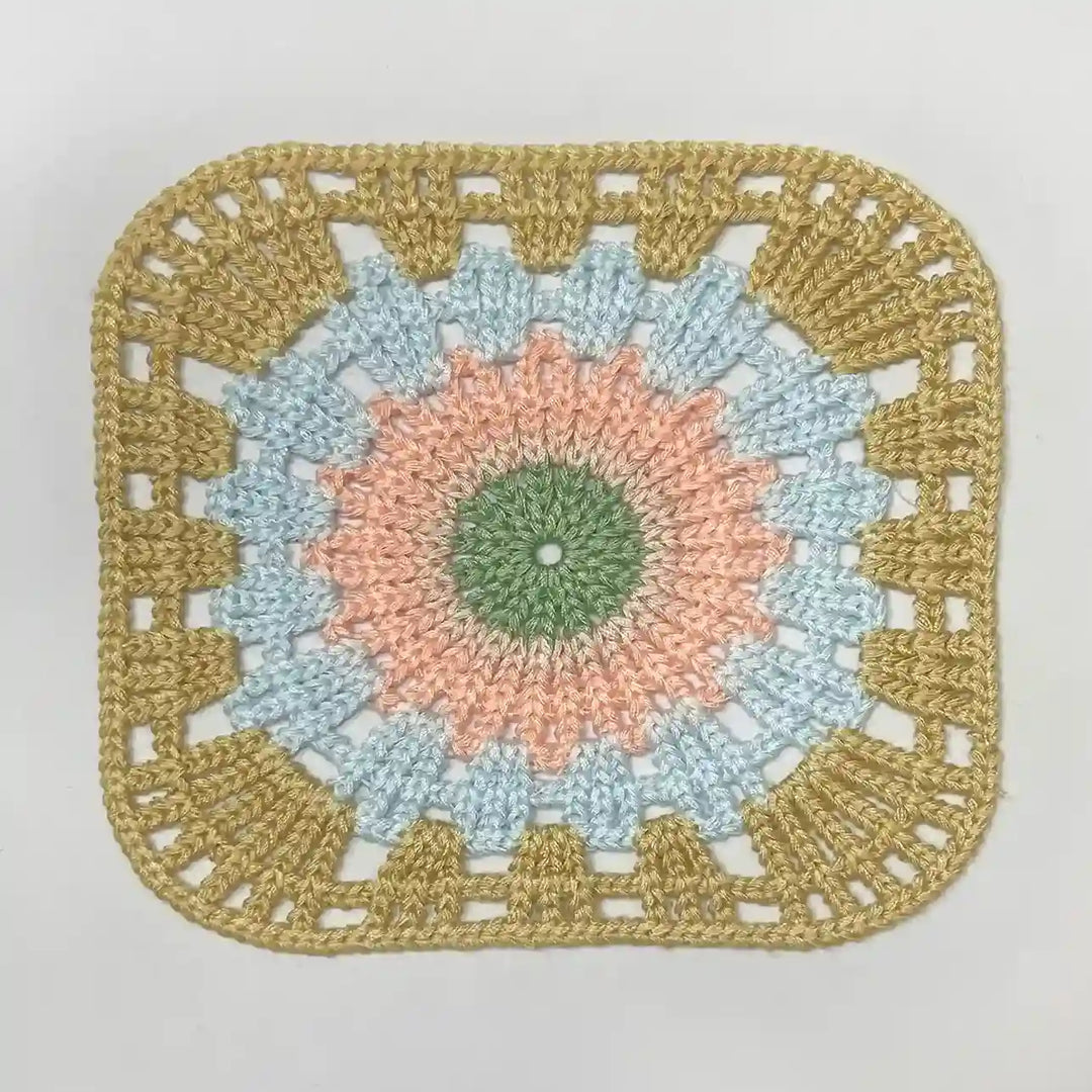 Big Size Sunburst Granny Square Crochet Patch | 2pc