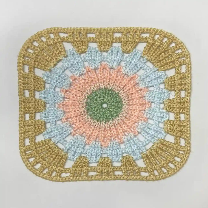 Big Size Sunburst Granny Square Crochet Patch | 2pc