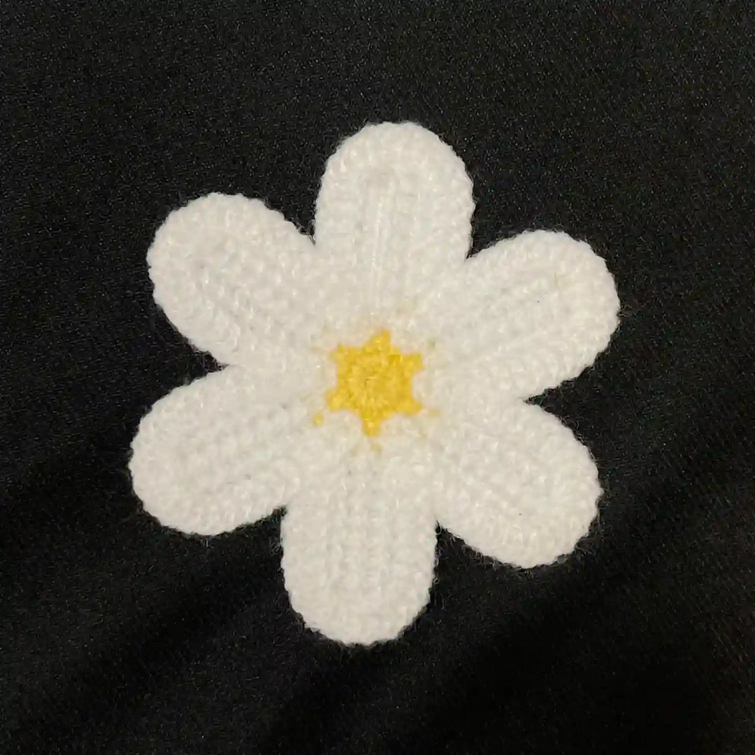 Crochet Sew Daisy Patch | 3pc