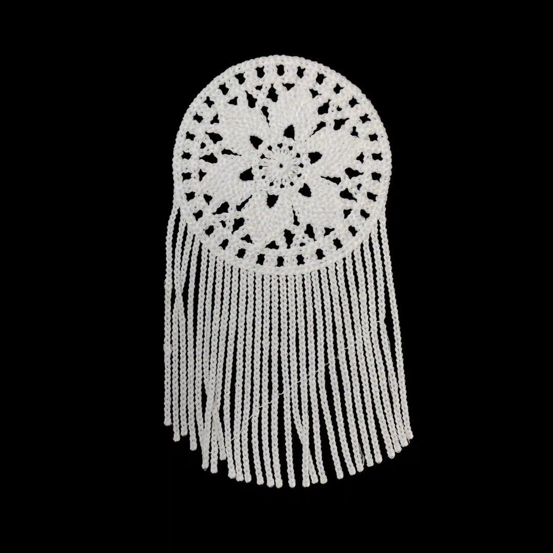 Crochet Mandala with Fringe Patch