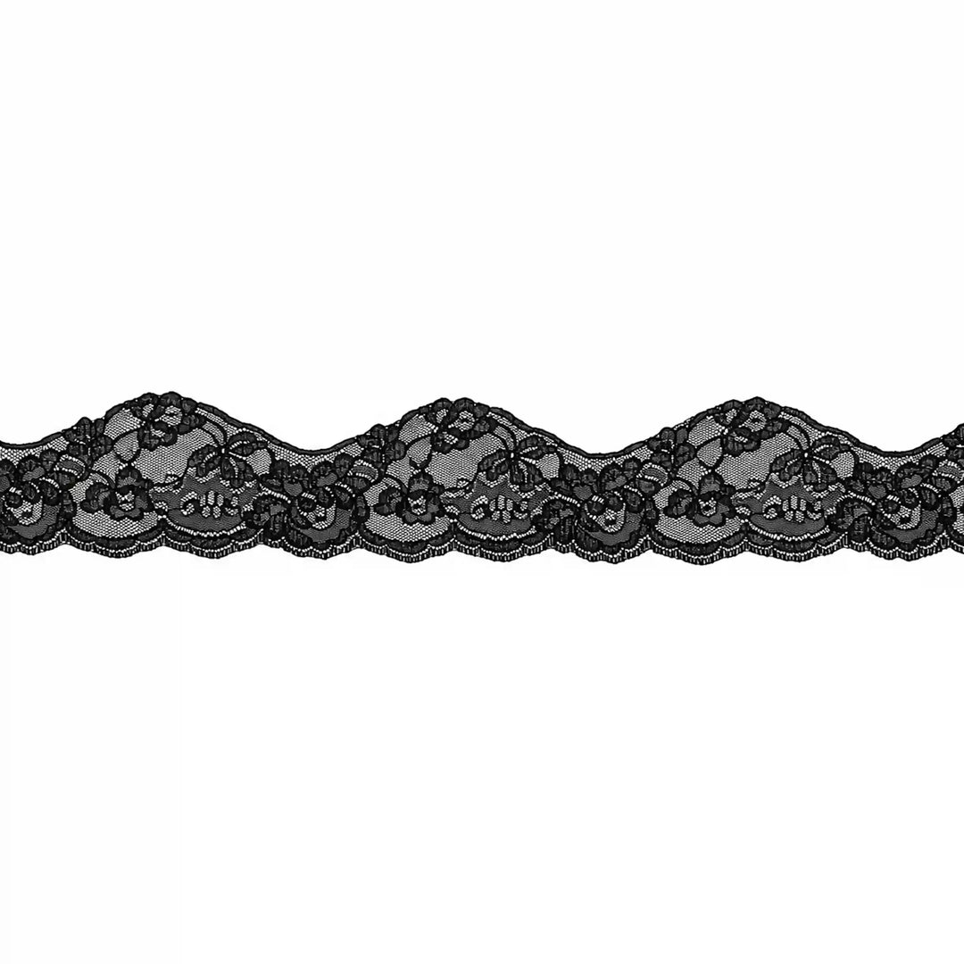 Black Floral Pattern Lace | 5 Meters | SKU-B75