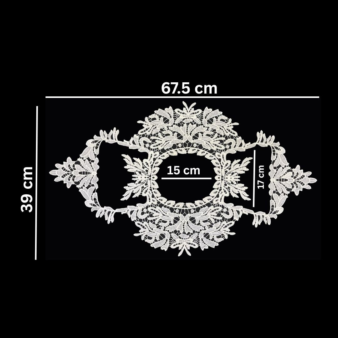 Shoulder Drop Dyeable Lace Scoop Neckline Patch